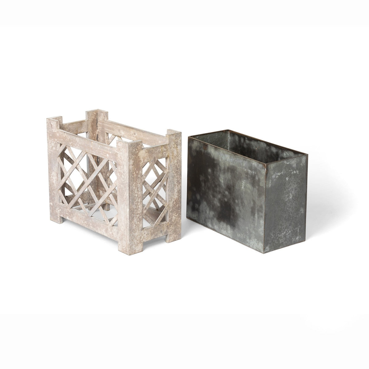 Park Hill Lattice Iron Garden Planter - Thumbnail 5