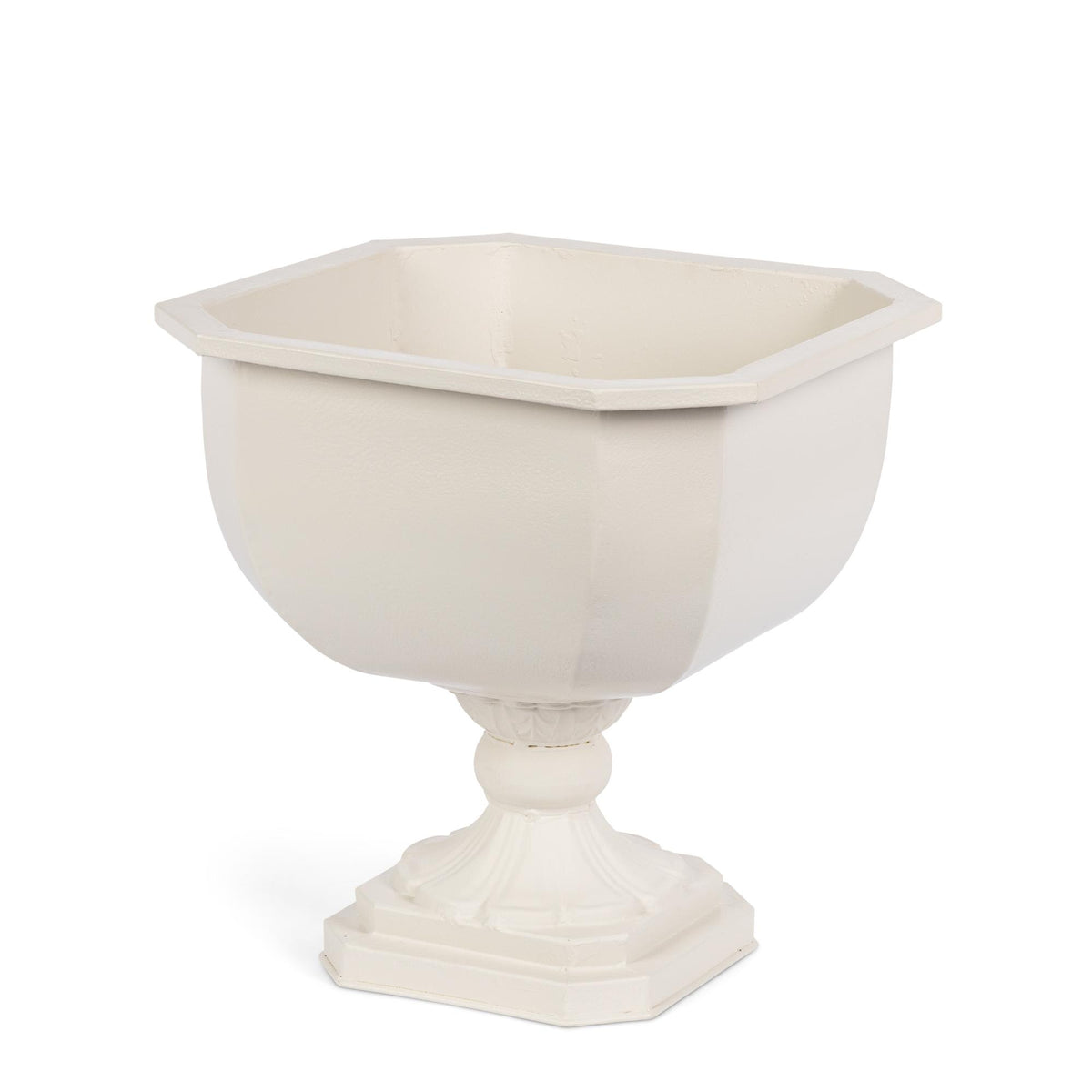 Faceted Chalice Planter, Soft White