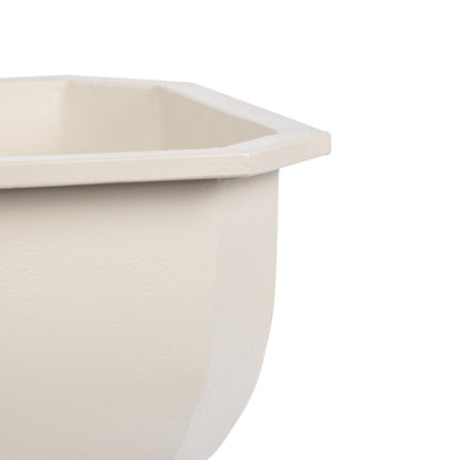 Faceted Chalice Planter, Soft White