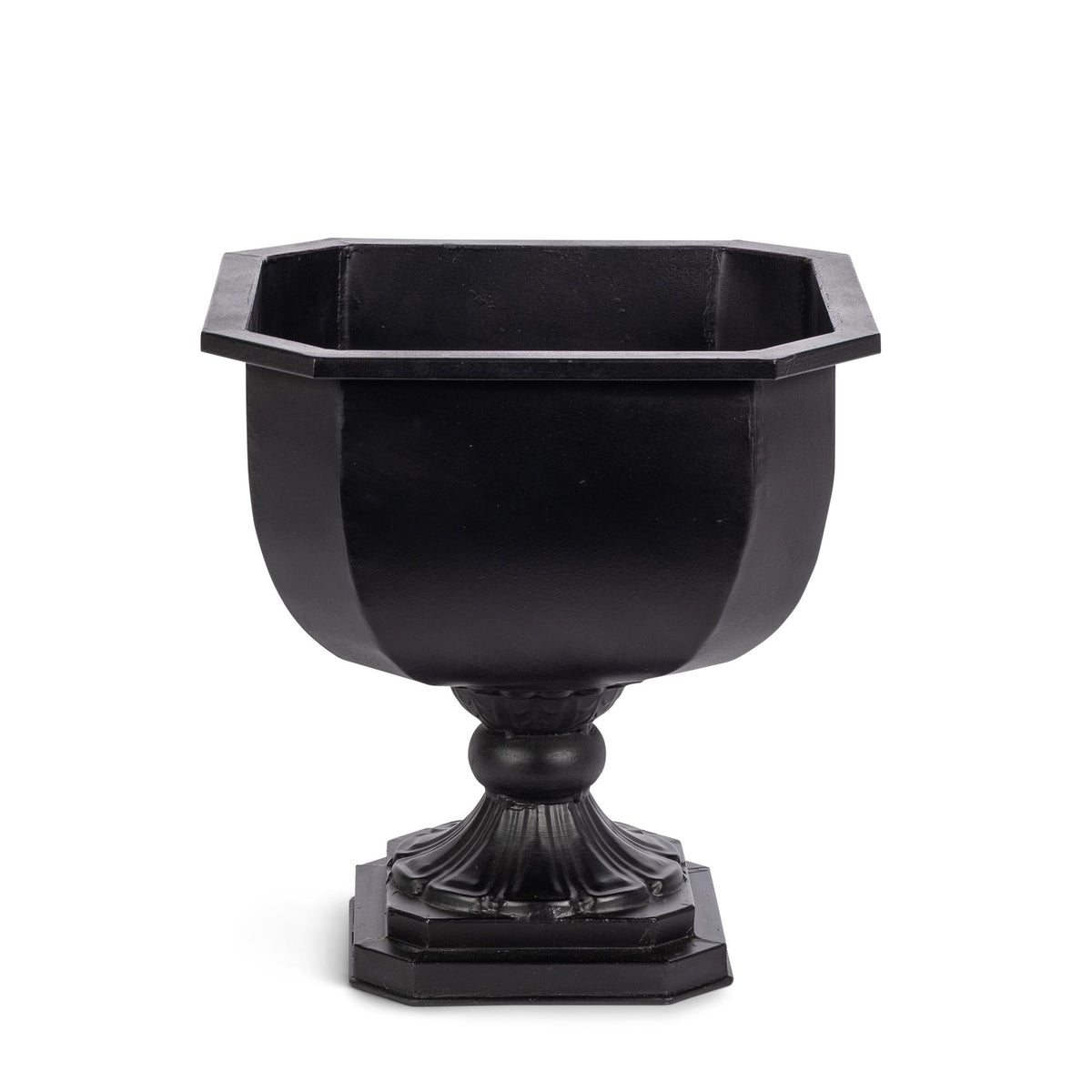 Faceted Chalice Planter, Noir