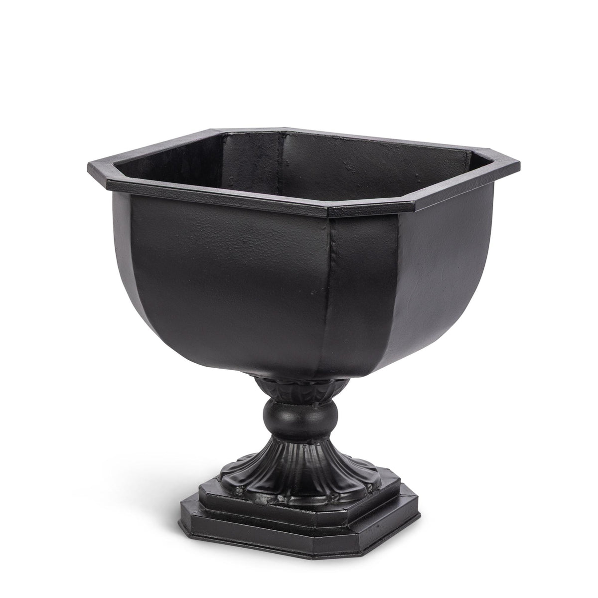 Faceted Chalice Planter, Noir