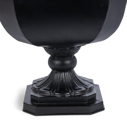 Faceted Chalice Planter, Noir