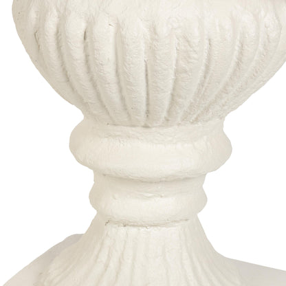 Tall Urn With Pedestal, Aged Stone, 55.5"H