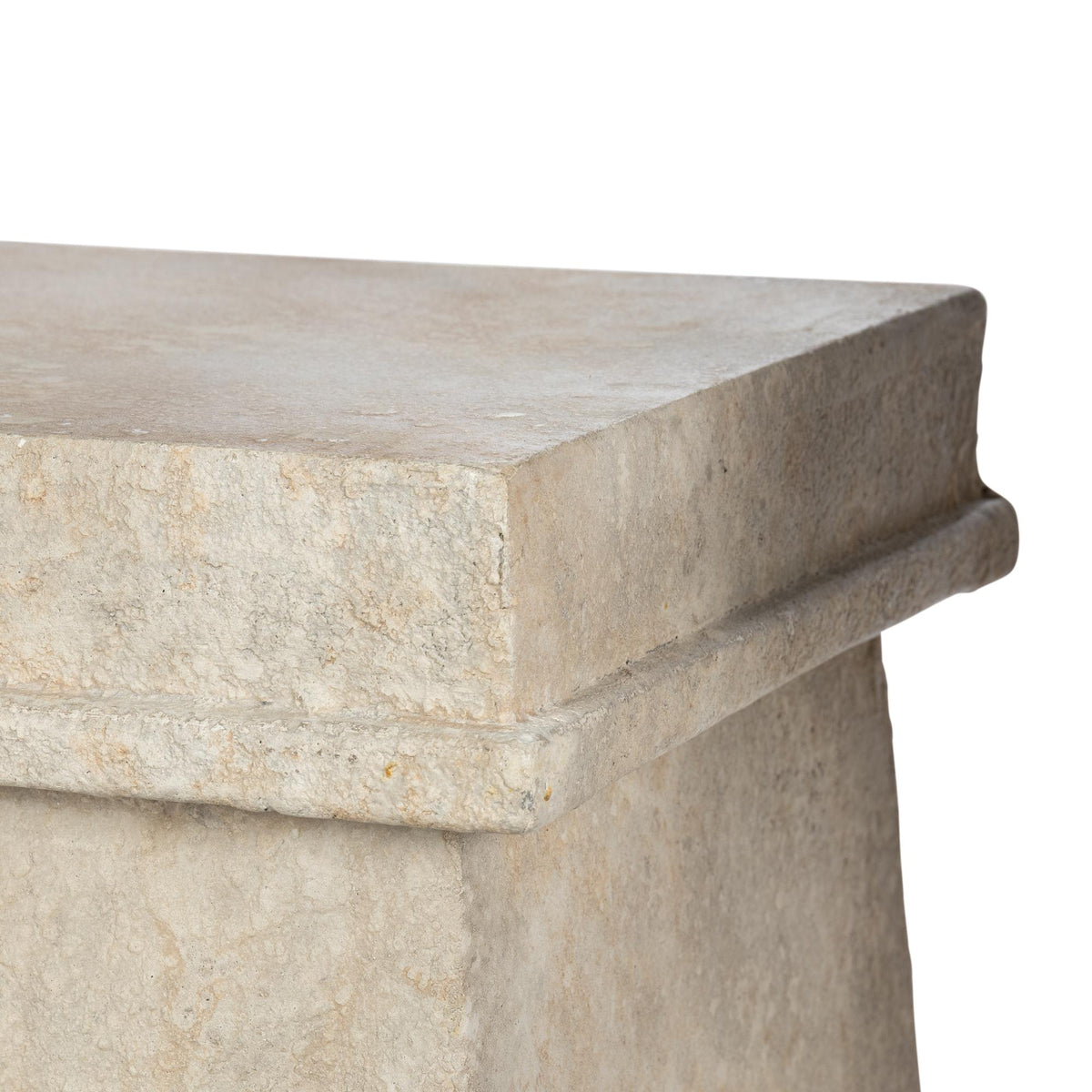 Tall Urn With Pedestal, Soft White, 55.5"H