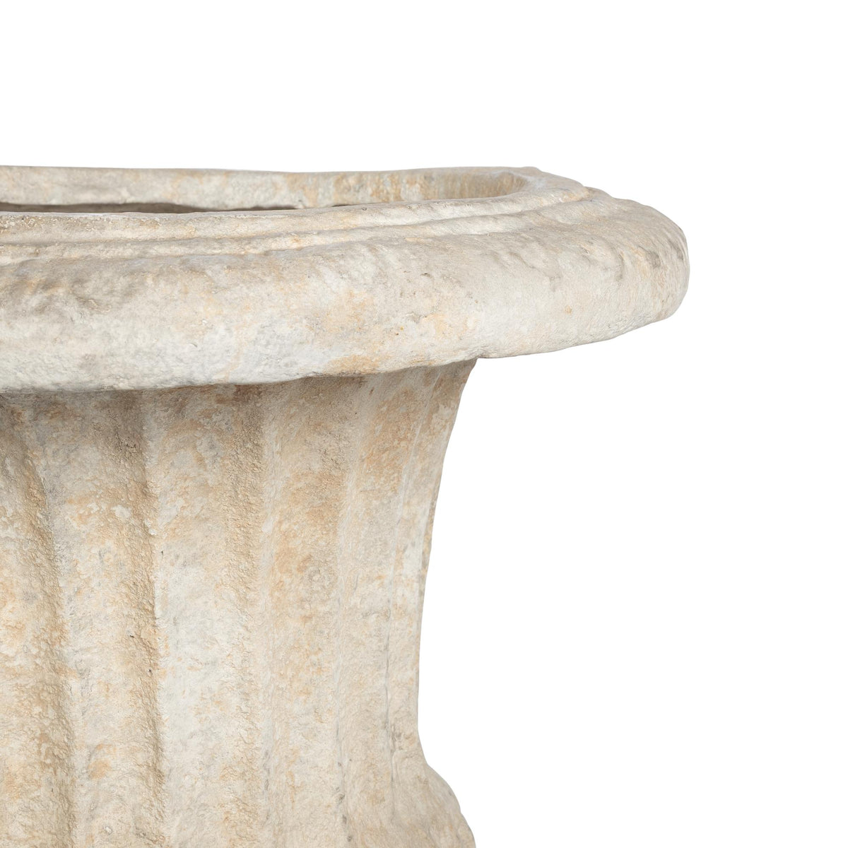 Tall Urn With Pedestal, Soft White, 55.5"H