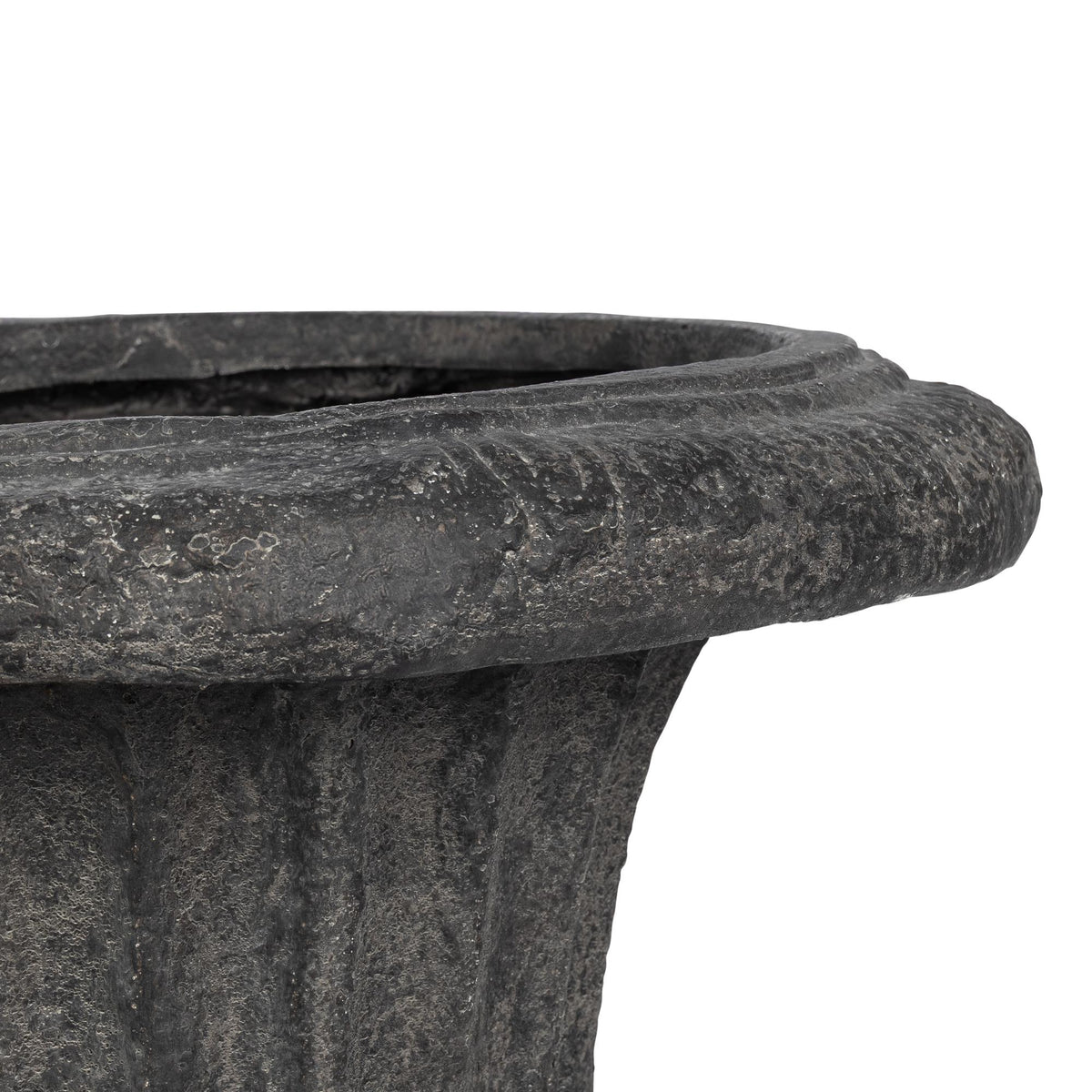 Tall Urn With Pedestal, Noir, 55.5"H