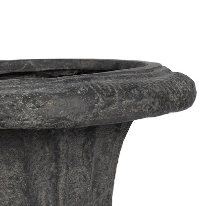 Tall Urn With Pedestal, Noir, 55.5"H