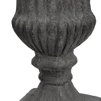 Tall Urn With Pedestal, Noir, 55.5"H