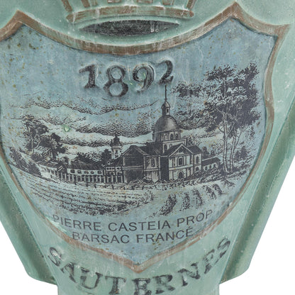 French Metal Picking Basket, Antiqued Green