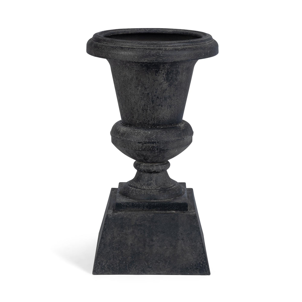 Aged Metal Entry Urn, Noir