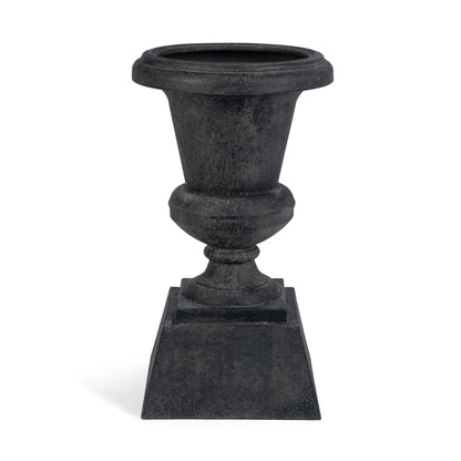 Aged Metal Entry Urn, Noir