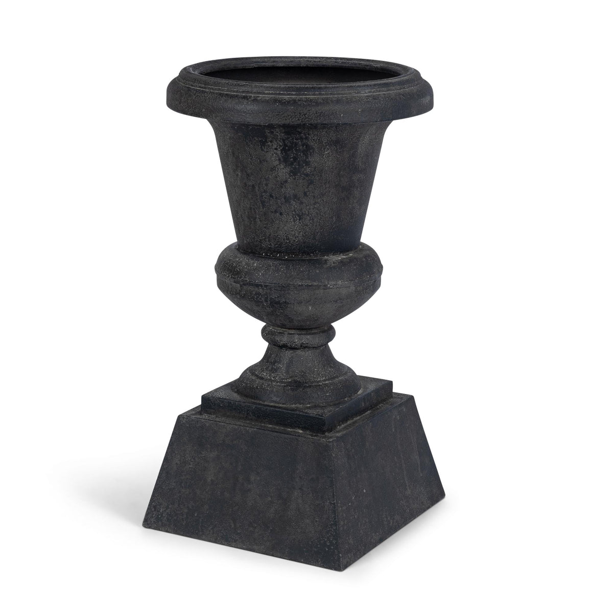 Aged Metal Entry Urn, Noir