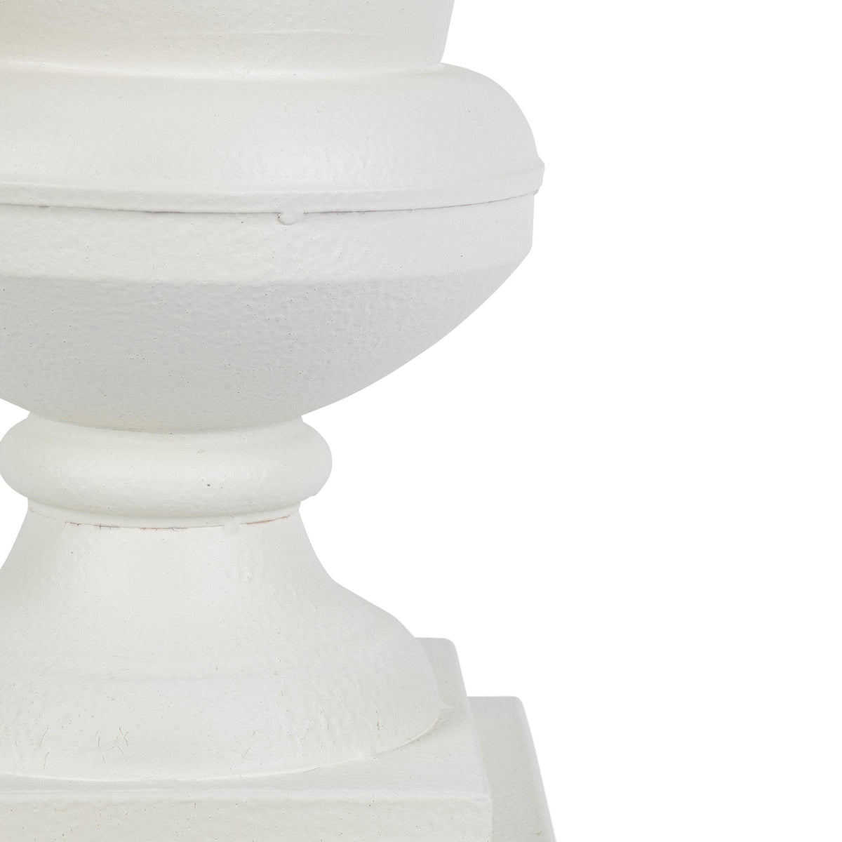 Aged Metal Entry Urn, Soft White