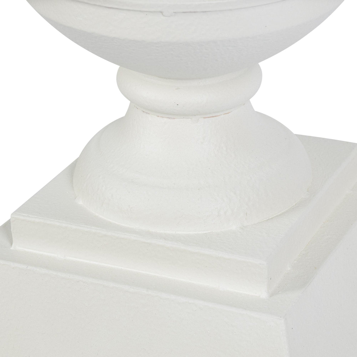 Aged Metal Entry Urn, Soft White