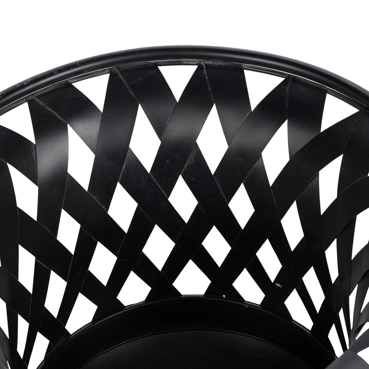 Woven Metal Classic Urn, Antiqued Black, Set of 2