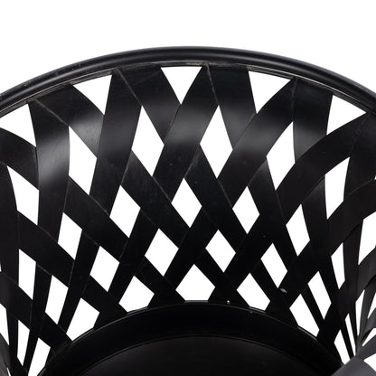Woven Metal Classic Urn, Antiqued Black, Set of 2