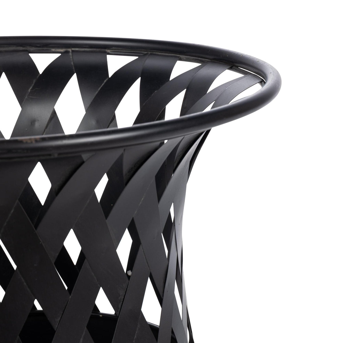 Woven Metal Classic Urn, Antiqued Black, Set of 2