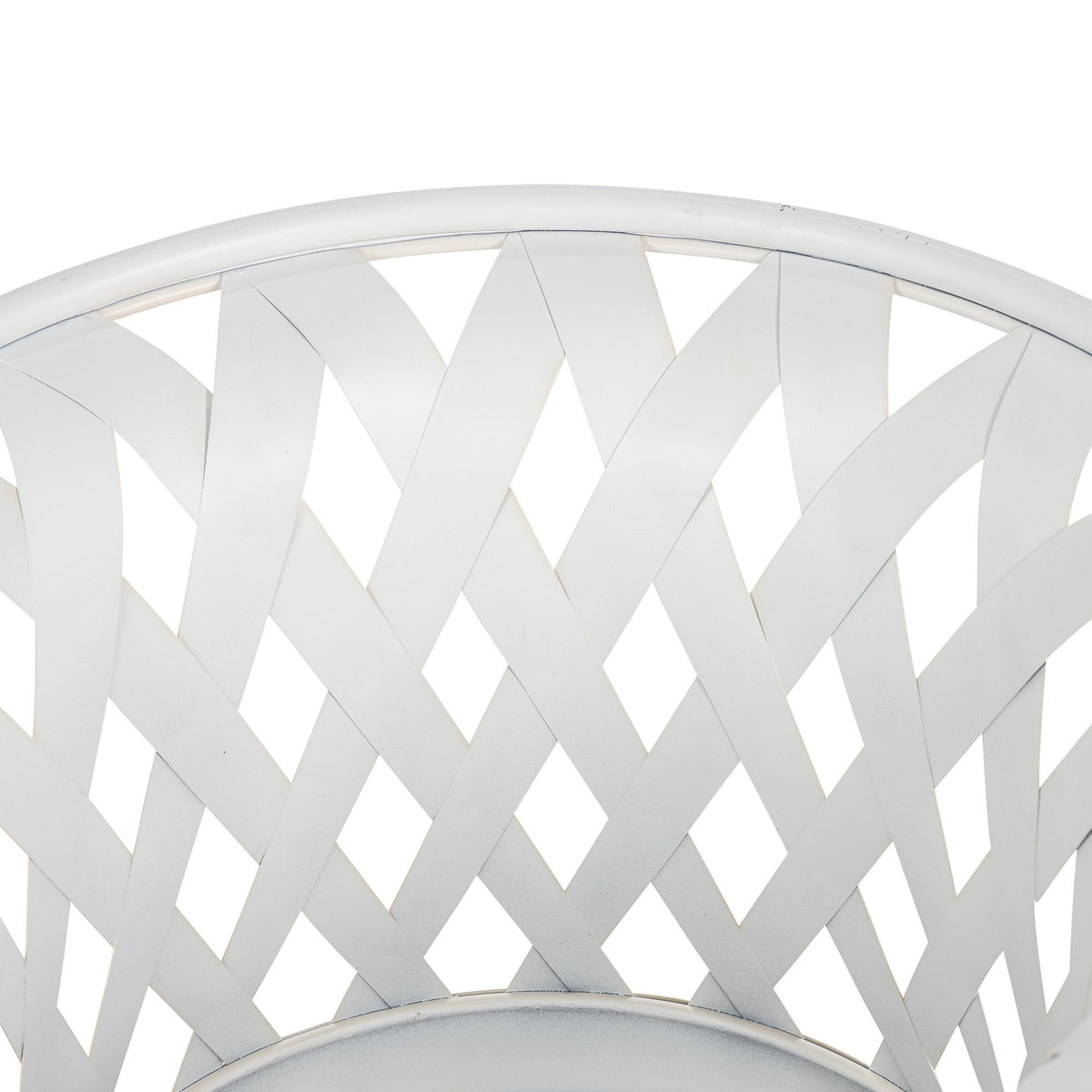 Woven Metal Classic Urn, Antiqued White, Set of 2