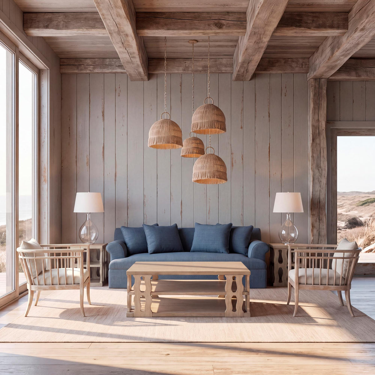 Flagship Sofa, Heathered Navy