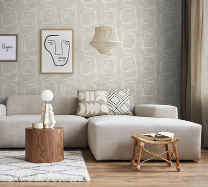 Geometric Textures Forcella Geometric Unpasted Wallpaper