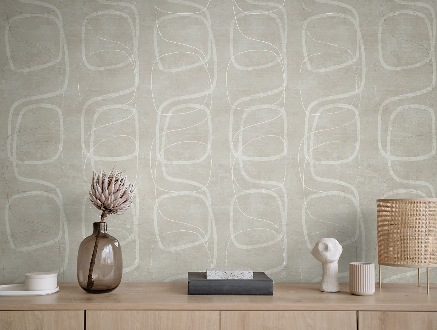 Geometric Textures Forcella Geometric Unpasted Wallpaper