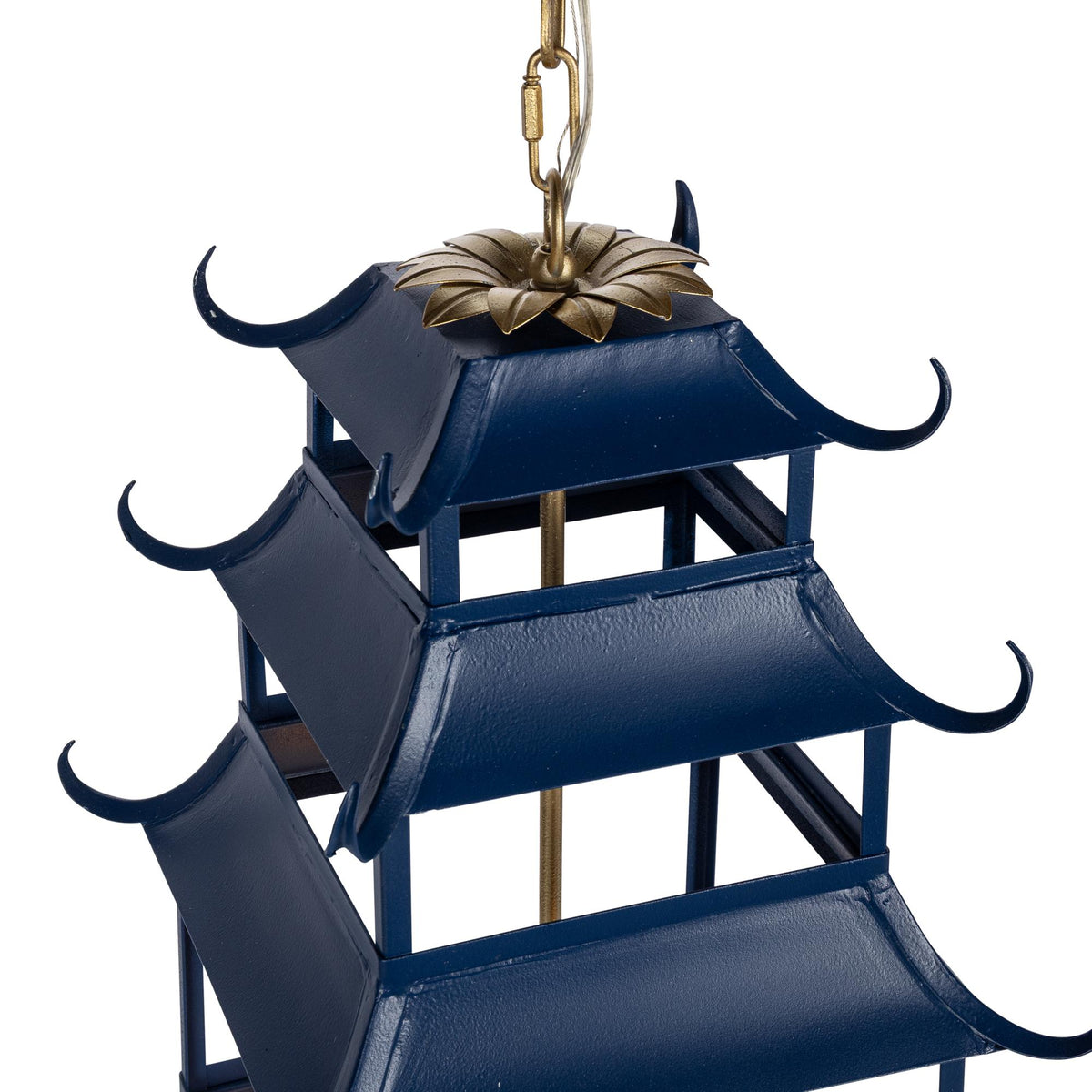 Peace Pagoda Chandelier, Navy