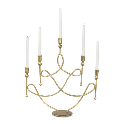 Scroll Candle Holder, 5 Arm