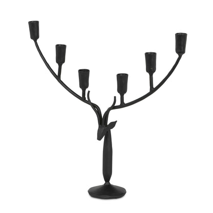 Stag Candle Holder, Large, Black