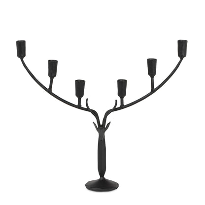 Stag Candle Holder, Large, Black