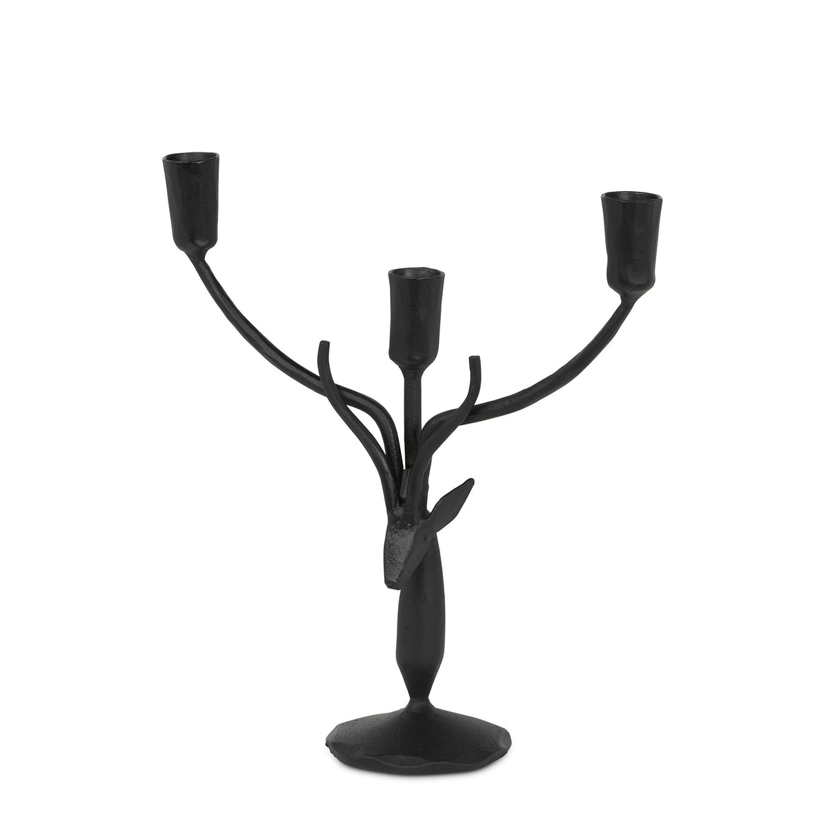 Stag Candle Holder, Small, Black