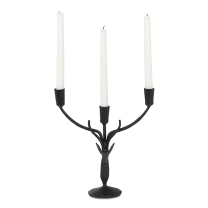Stag Candle Holder, Small, Black