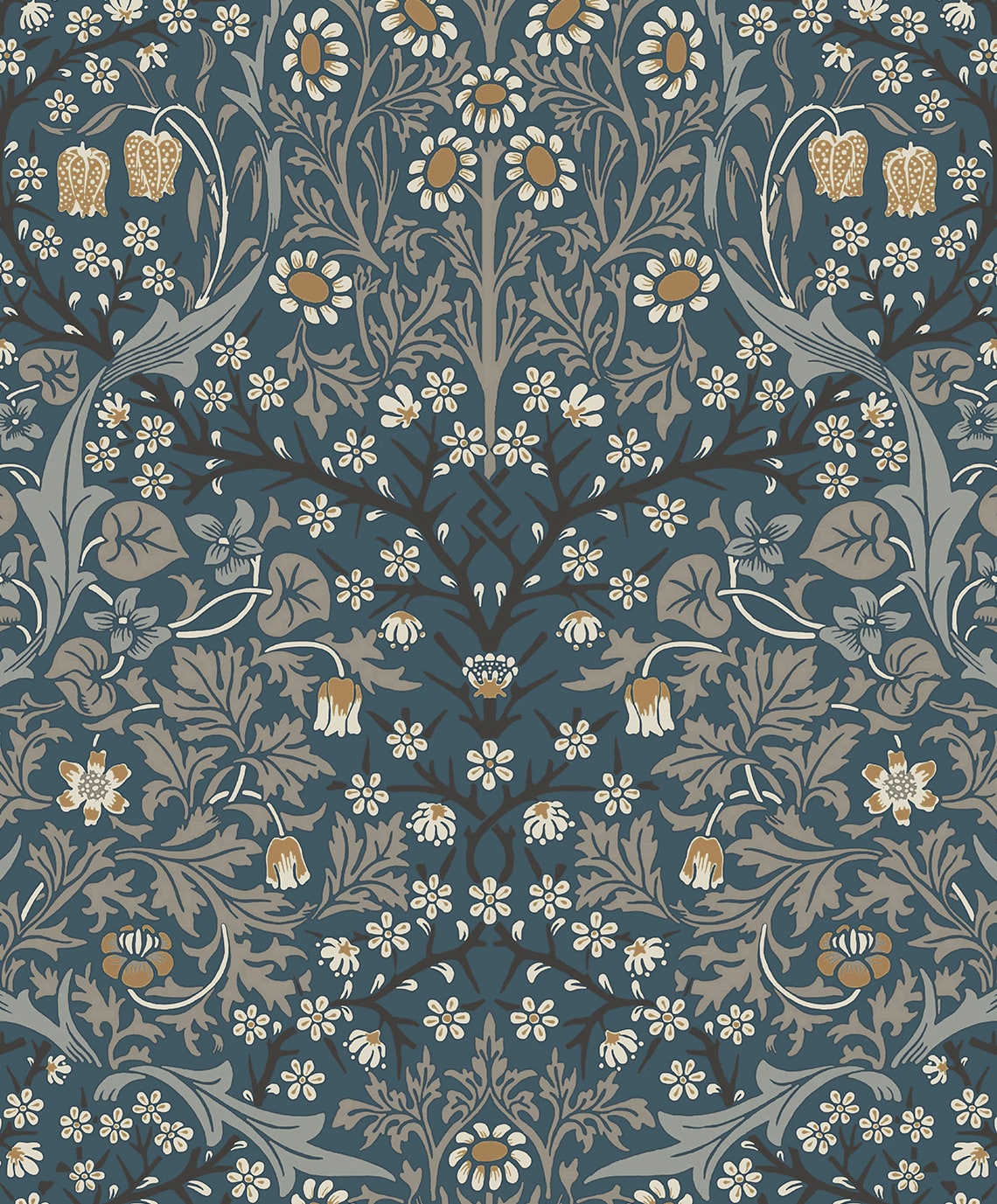 Victorian Garden Floral Vintage Prepasted Wallpaper