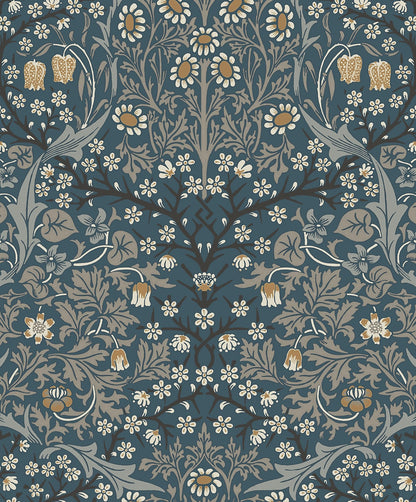 Victorian Garden Floral Vintage Prepasted Wallpaper