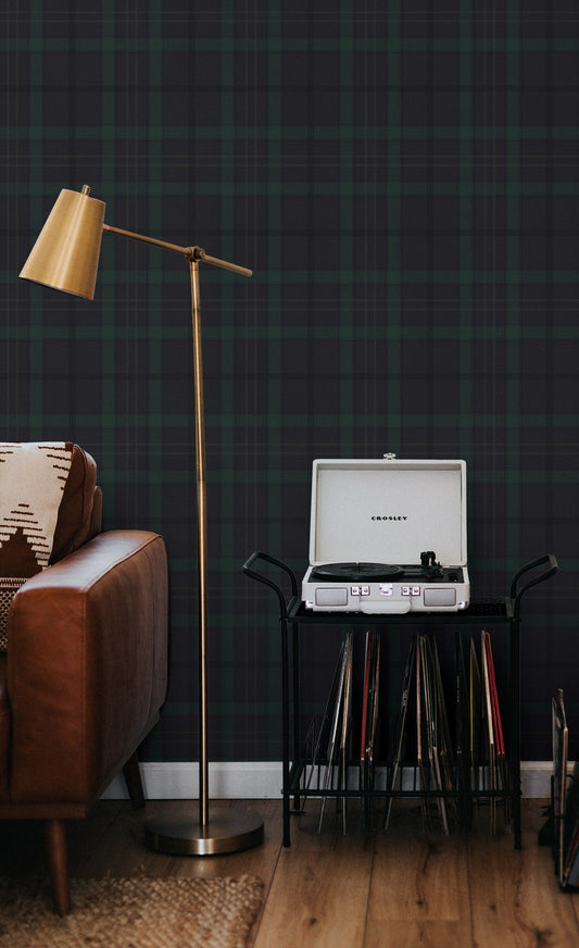 Tailor Plaid Prepasted Wallpaper