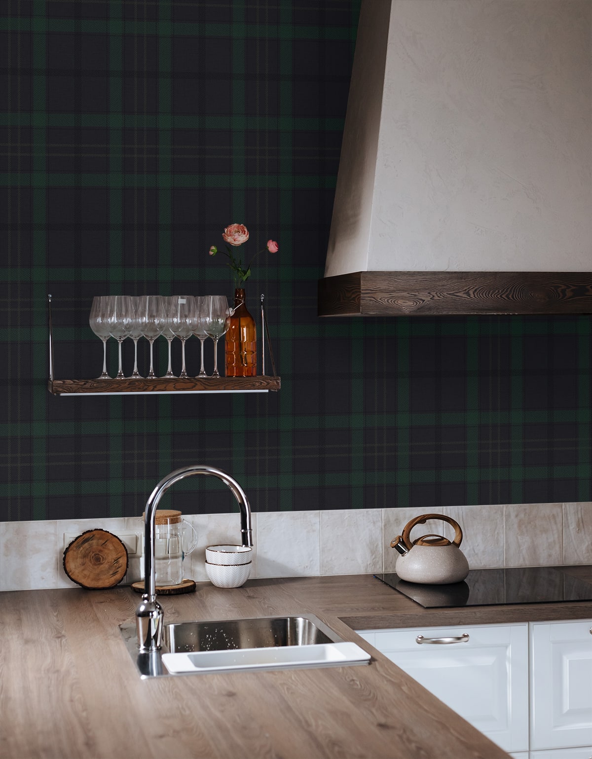 Tailor Plaid Prepasted Wallpaper