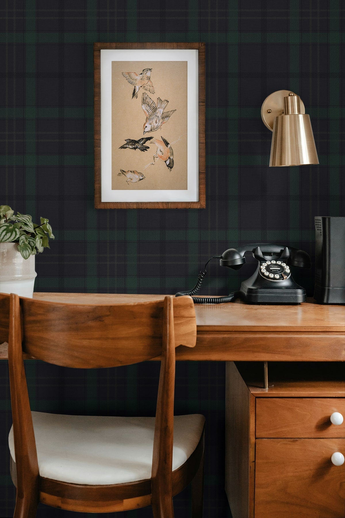 Tailor Plaid Prepasted Wallpaper