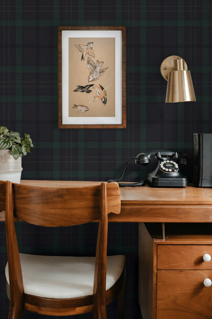 Tailor Plaid Prepasted Wallpaper