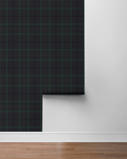 Tailor Plaid Prepasted Wallpaper