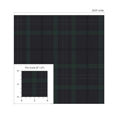 Tailor Plaid Prepasted Wallpaper