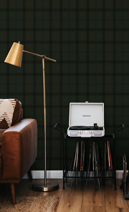 Tailor Plaid Prepasted Wallpaper