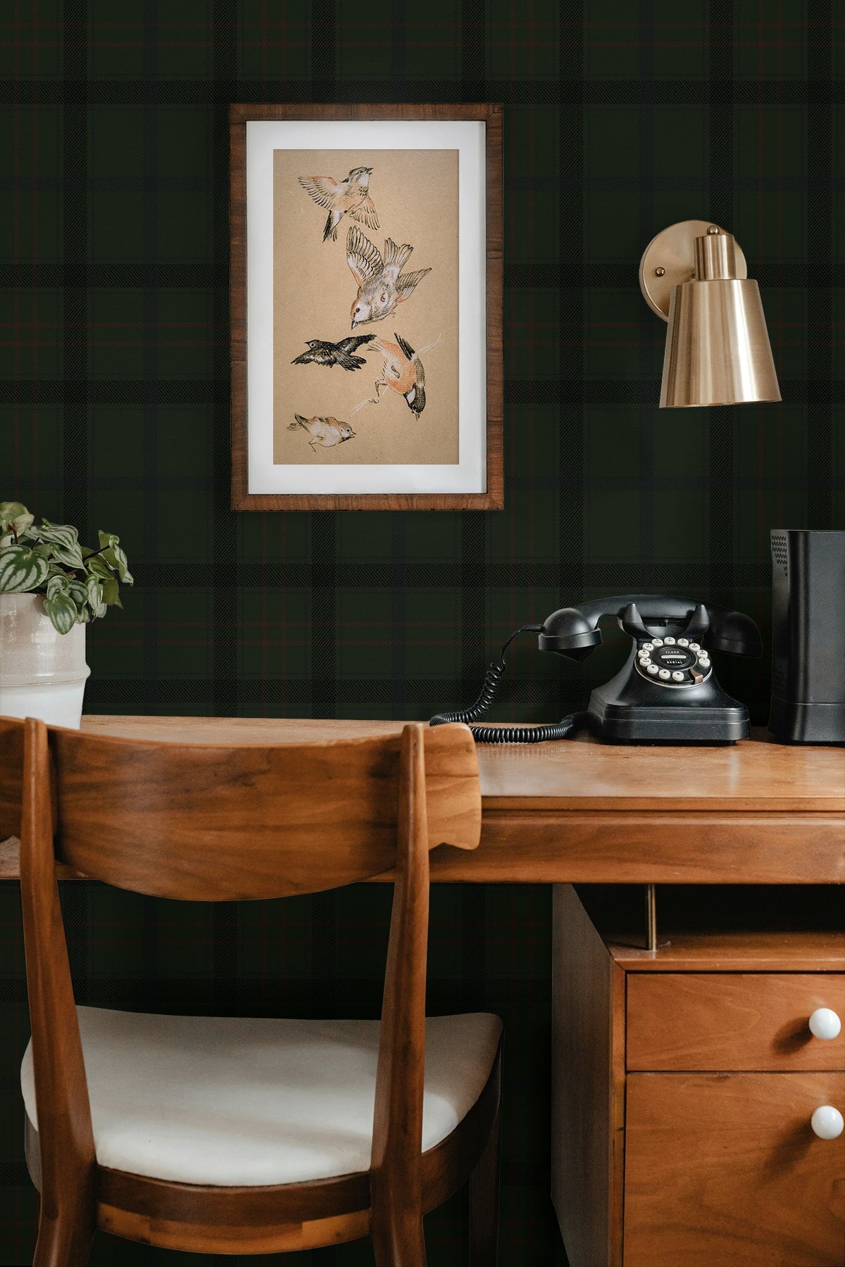 Tailor Plaid Prepasted Wallpaper