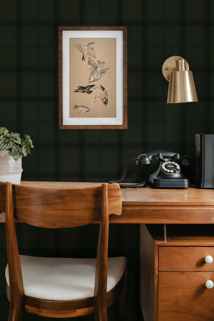 Tailor Plaid Prepasted Wallpaper