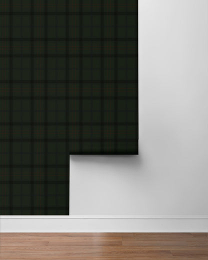 Tailor Plaid Prepasted Wallpaper