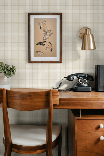 Tailor Plaid Prepasted Wallpaper