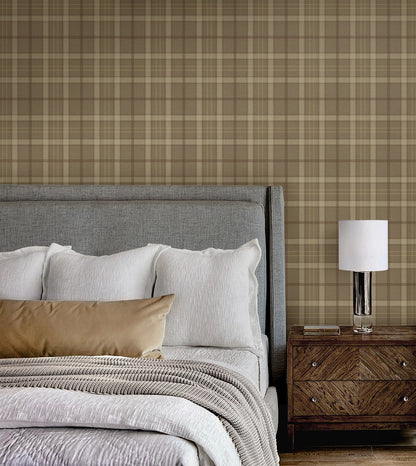 Tailor Plaid Prepasted Wallpaper