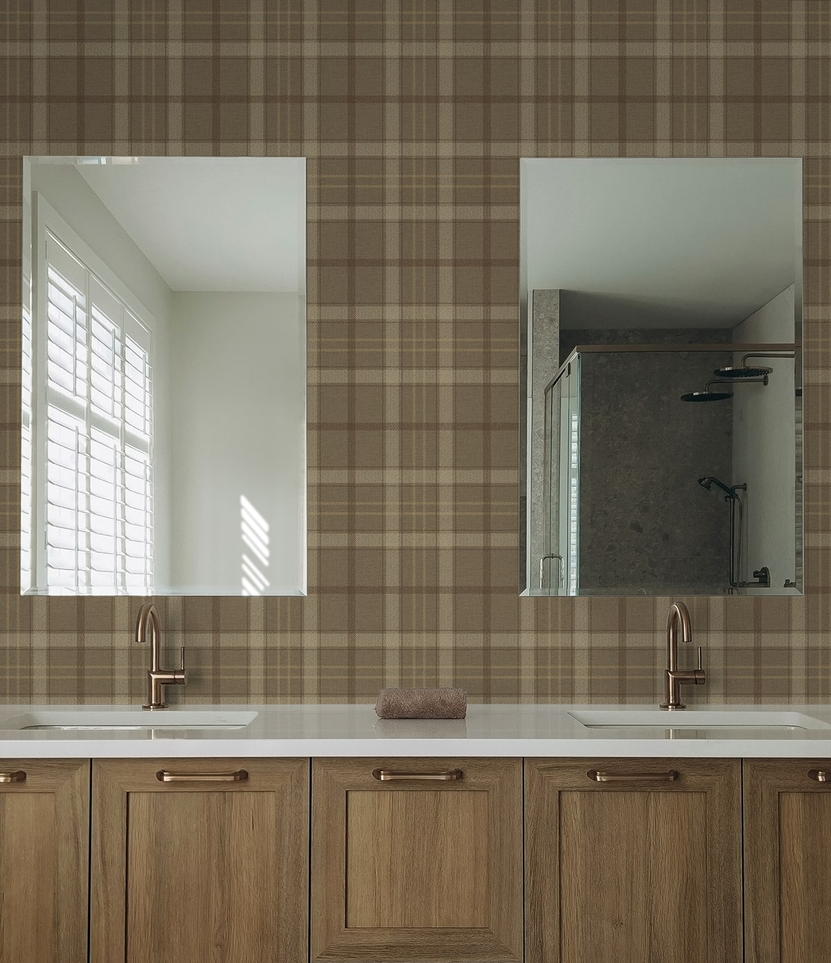 Tailor Plaid Prepasted Wallpaper