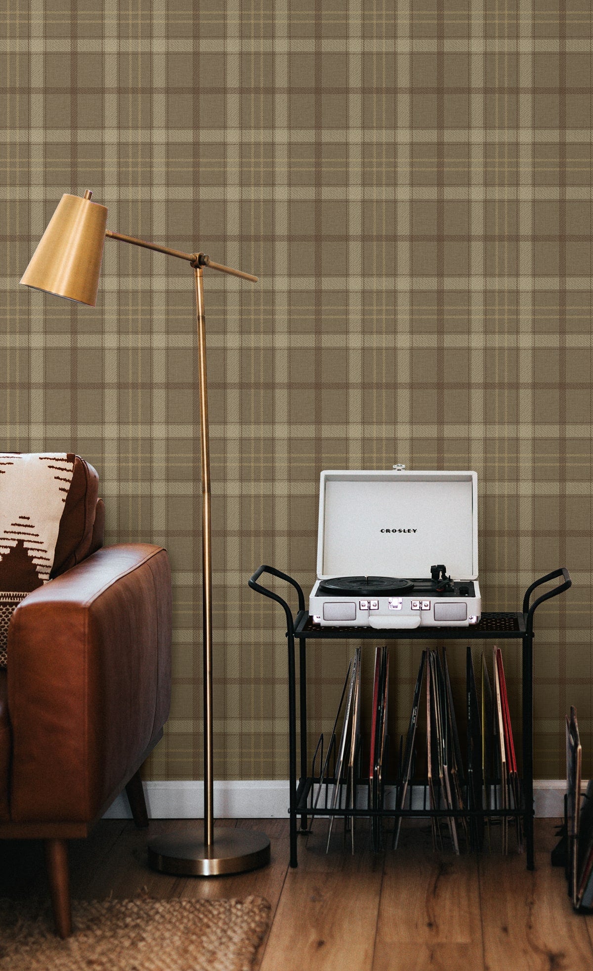 Tailor Plaid Prepasted Wallpaper