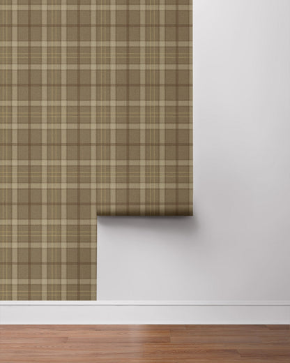Tailor Plaid Prepasted Wallpaper