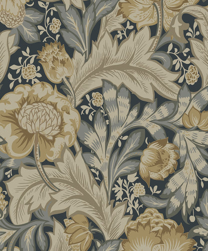 Acanthus Garden Vintage Unpasted Wallpaper