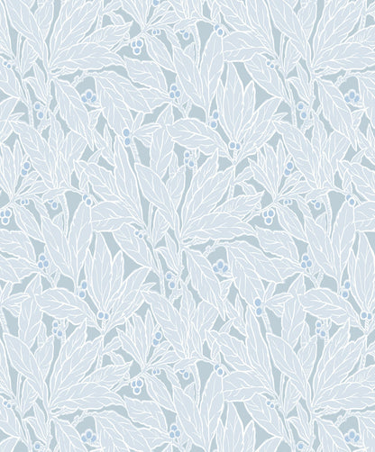 Leaf and Berry Botanical Vintage Unpasted Wallpaper